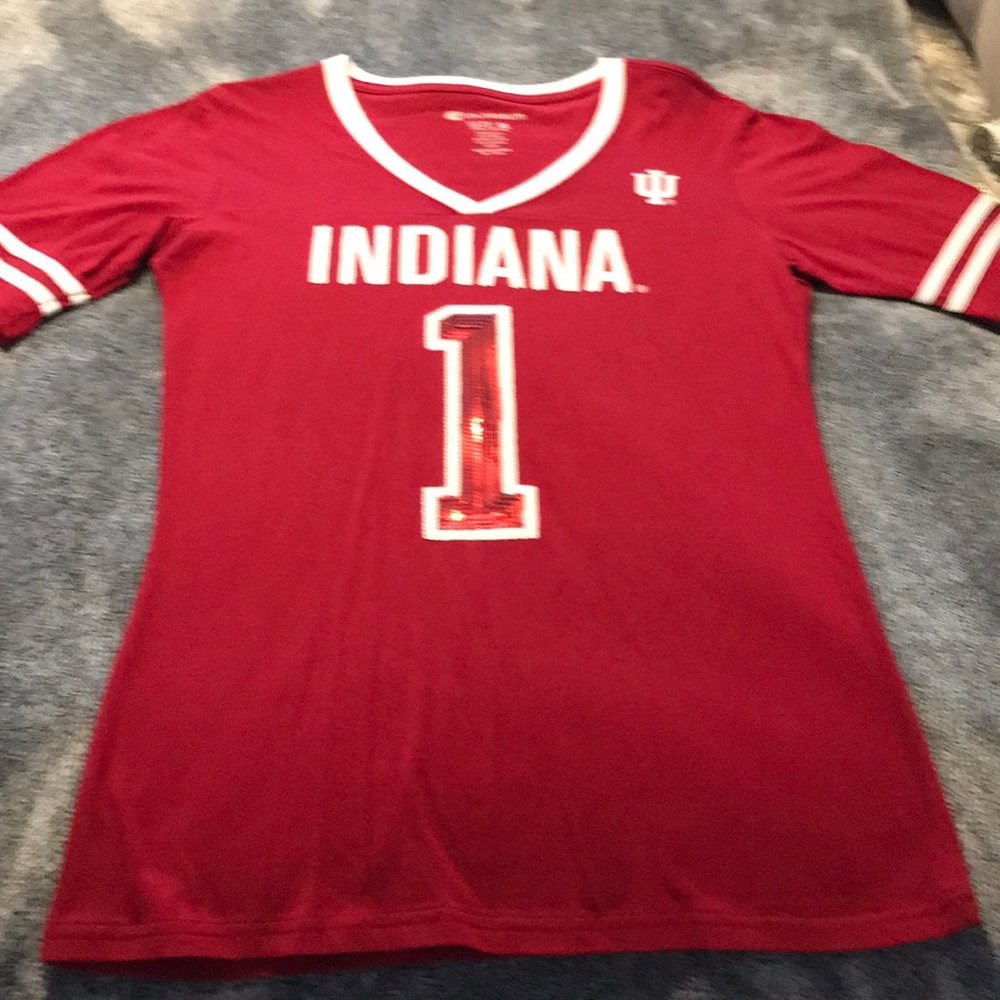 Indiana Hoosiers #1 bling XL T-Shirt NWT